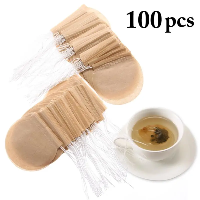 

100Pcs/Set Tea Filter Bags Multi-Use Disposable Empty Tea Infuser Bag Herb Filter Bag Tea Tools Accessories