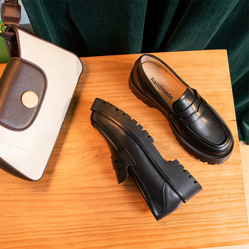 

Spring women's shoes British style 2021 new thick-soled all-match college style casual casual shoes leather fashion girls shoes