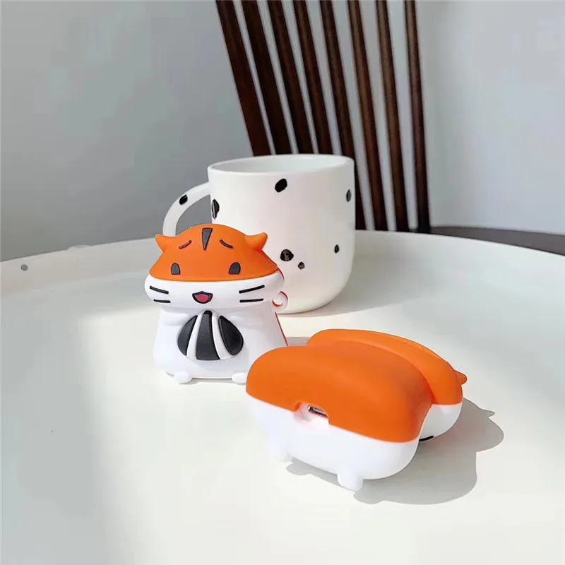 Чехол для AirPod 2 мягкий силиконовый беспроводной чехол наушников с объемным