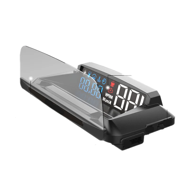 3 7 &quotАвтомобильный HUD OBD Dashboard зеркальный дисплей умный чистый Спидометр время