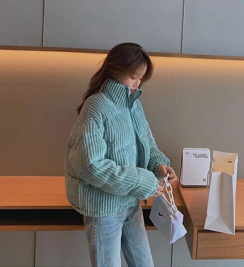 

Autumn Winter Corduroy Basic Jeans Jacket Warm Lambswool Bomber Jacket Women Long Sleeve Jacket Casual Denim Jacket 2020 CL759-1