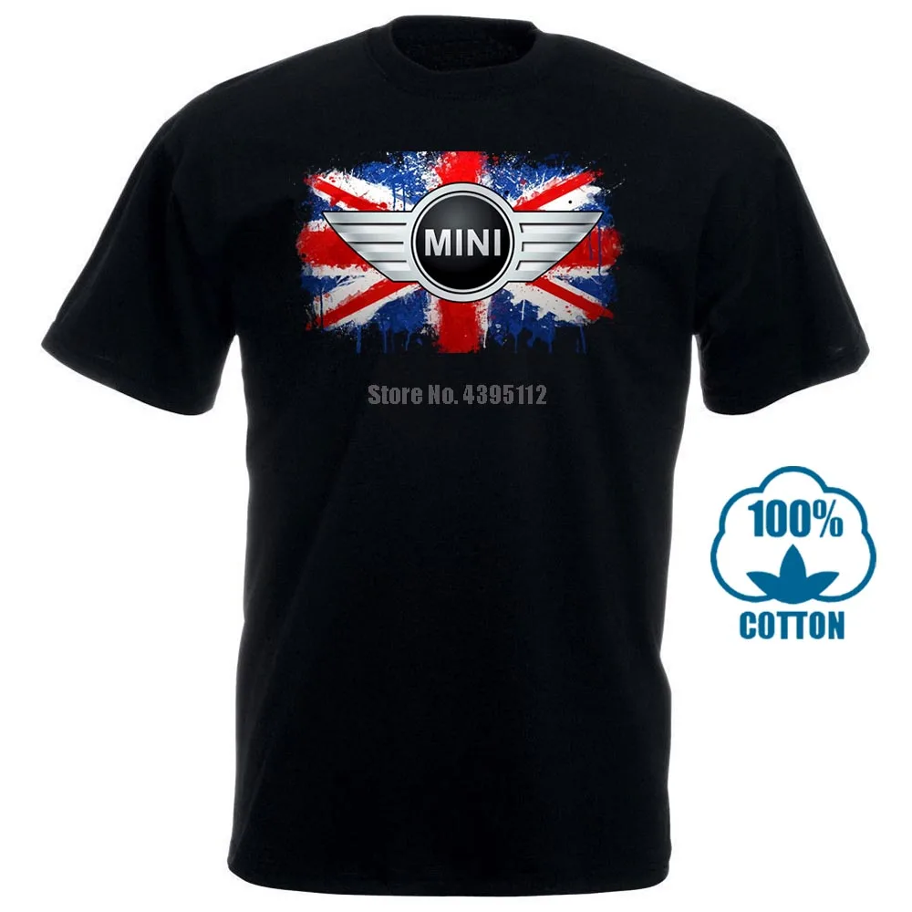 Mini Cooper Union Jack British Car Logo новая футболка S 3Xl с коротким рукавом брендовая стильная