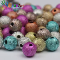 olingart 4681012141820mm mixed color acrylic wrinkle beads diy earrings bracelet necklace jewelry making free shipping