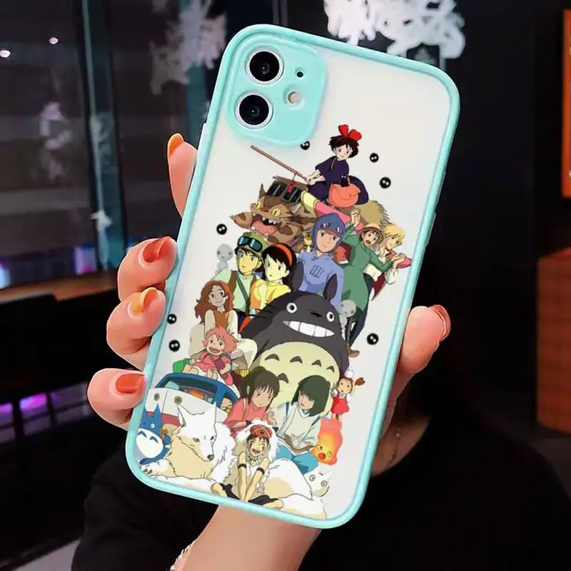 

Spirited Away Phone Cases matte transparent For blue iPhone 7 8 x xs xr 11 12 pro plus max mini Clear Funda