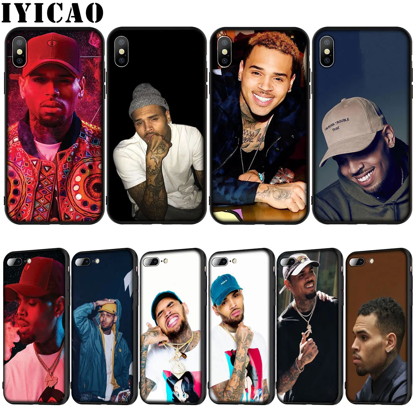 IYICAO Chris Brown Мягкий силиконовый чехол для iPhone 12 мини XR X XS 11 Pro Max 10 6 6S 7 8 plus 5S SE