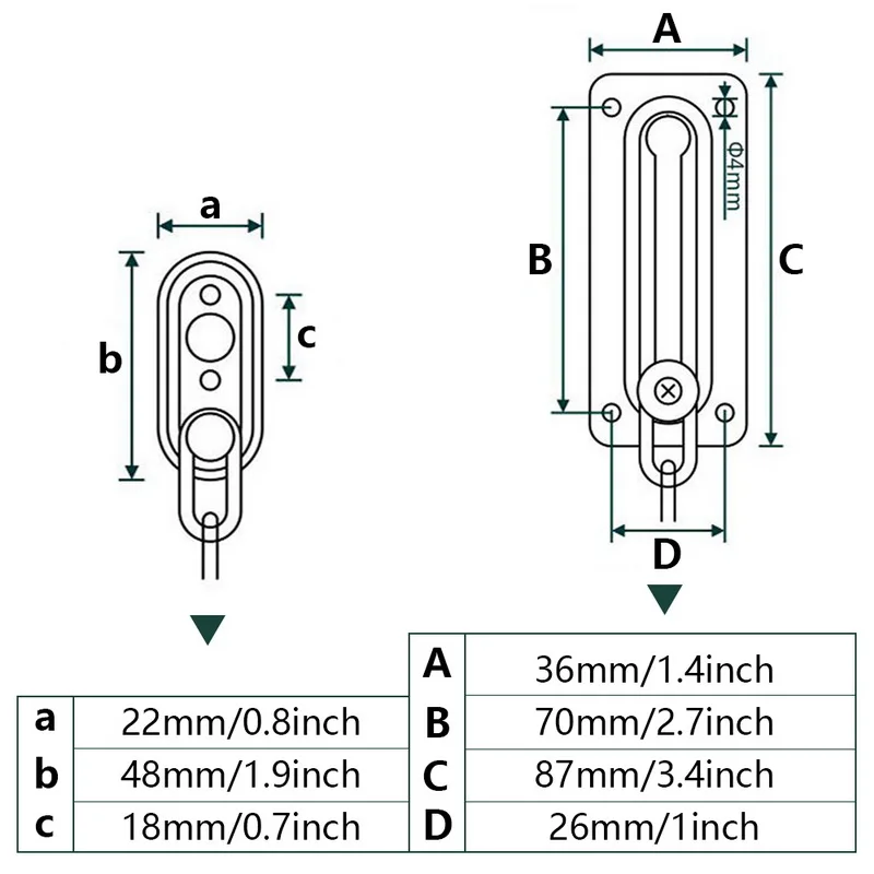 Охранная цепочка винт замки безопасный слайд болт дверной замок тон шкаф защелка