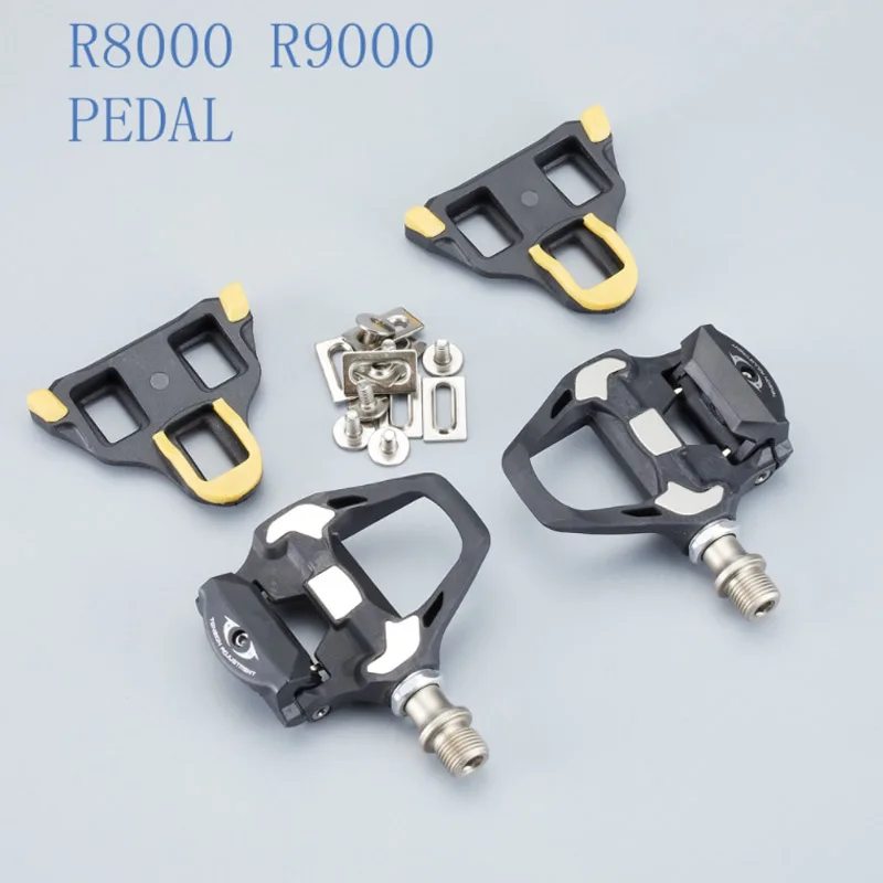 Road Bicycle Ultra-Light Carbon Bike Pedals Cycling Bike Self-locking Pedal With 4 Bearing SPD Clipless Pedals For R8000/9000