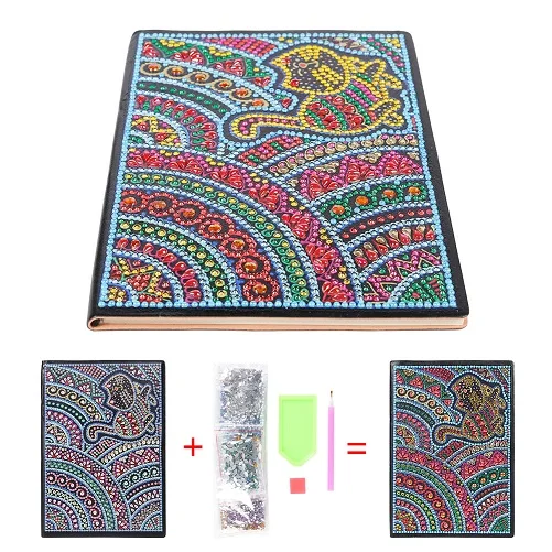 DIY Мандала особой формы алмазная живопись особенно индивидуальность смолы частичное сверление 50 листов A5 блокнот канцелярские принадлежности - Цвет: E