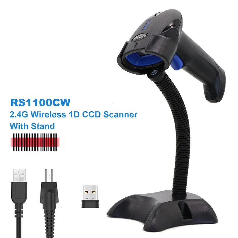 2 4 ГГц Беспроводной сканер штрих кода в 1 & USB2.0 проводной USB Автоматический