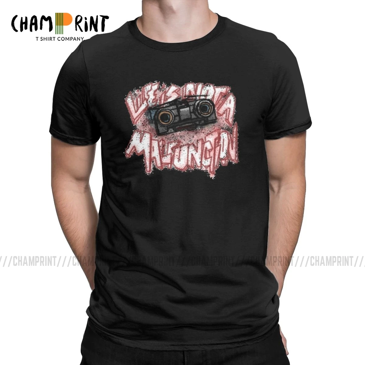 Футболки мужские в стиле ретро с надписью Life Is Not A сток | Мужская одежда