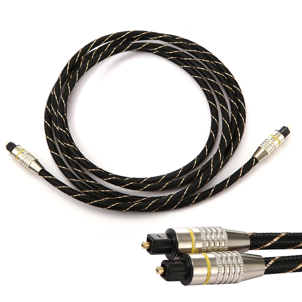 

New 1/2/3 meters OD6.0 Male to Male Optical Fiber Audio Cable Braided Toslink Cable Replacement for Xbox 360 PS3 PS4 Laptop