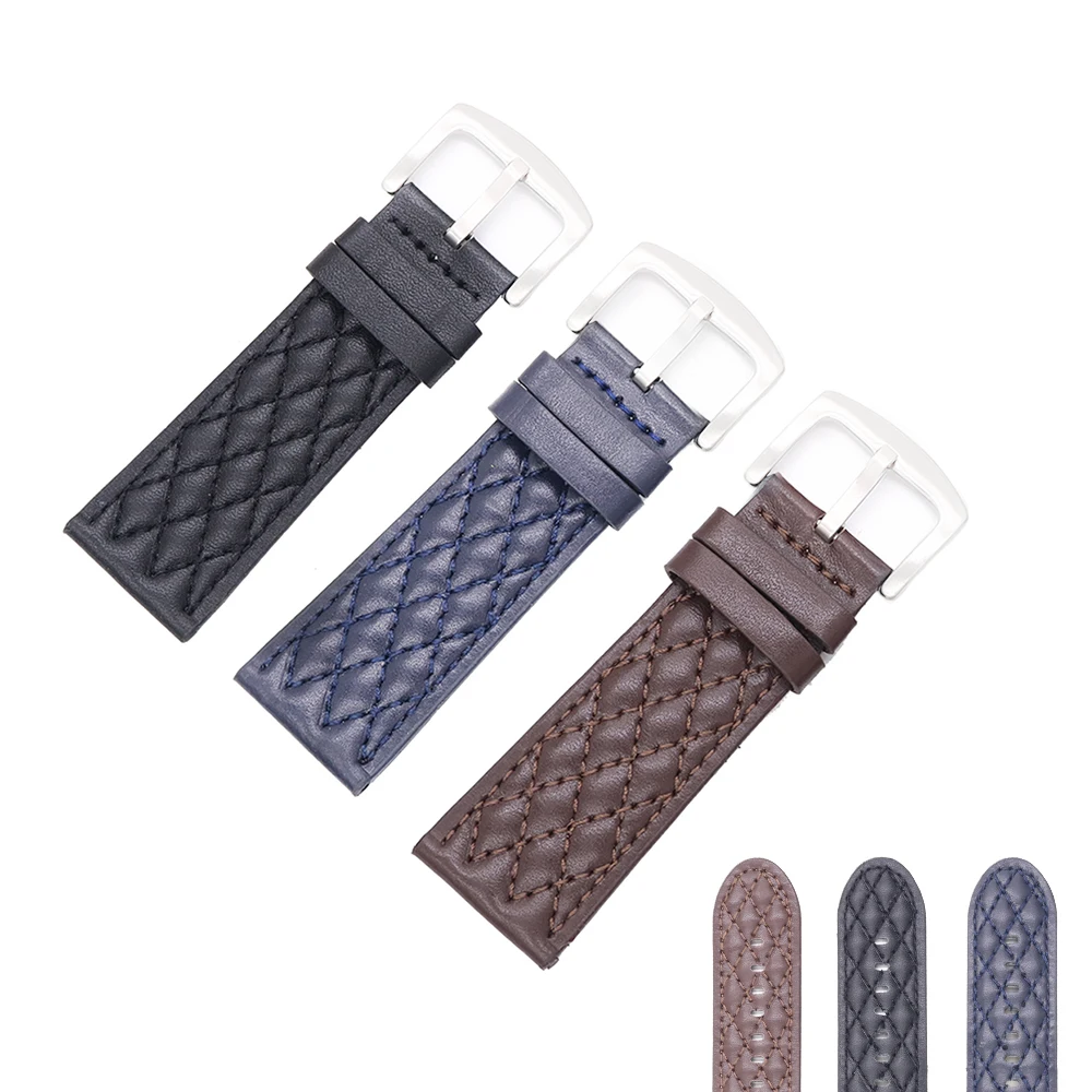 Ремешок из натуральной кожи для наручных часов 26 мм|Ремешки часов| |