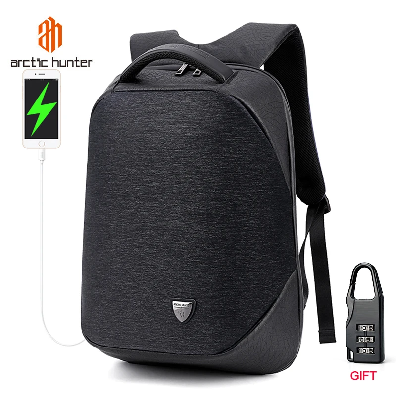 Рюкзак ARCTIC HUNTER мужской для ноутбука 15 6 дюйма с USB зарядкой и защитой от