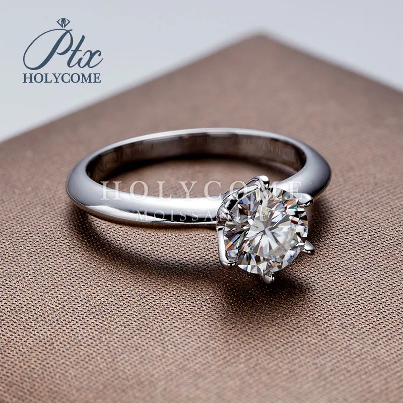 

$79 6.5mm round moissanite buy one stone get the 2020 hot sale 925 sterling silver ring GH VVS discount popular recomenddation
