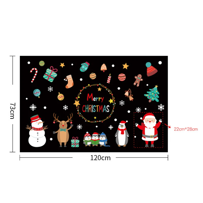 

Wall Christmas Window Stickers DIY Home Decoration Windows White Snowflakes Merry Christmas Clings Decal Removable Stickers