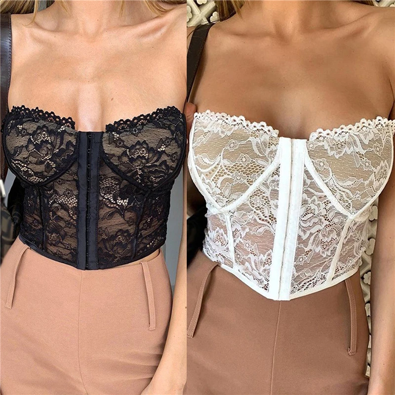 

Sexy Corset Ladies Corset Top Perspective Curve Shaper Modeling Strap Slimming High Waist Lace Corsets Bustiers