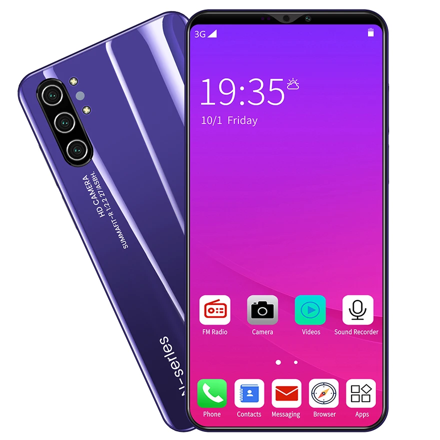 

NOTE10+ 5.8 Inch 4+64GB Drop Screen Smartphone 8+16MP 4800mAh Dual SIM Mobile Phone Flash Lamp Face Fingerprint ID Smart Phone