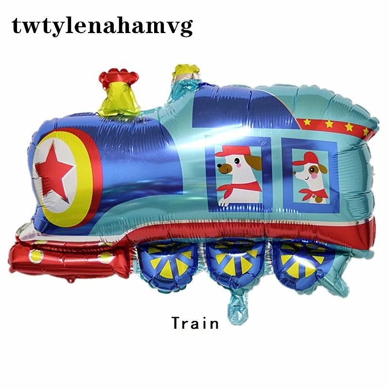 Пожарная машина поезд школьный автобус Алюминиевая Фольга Воздушный шар игрушка