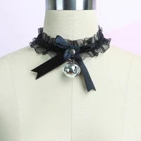 womens necklace sexy lingerie accessories lace bowknot bell neck ring female gothic exotic babydoll restraint equipment toys