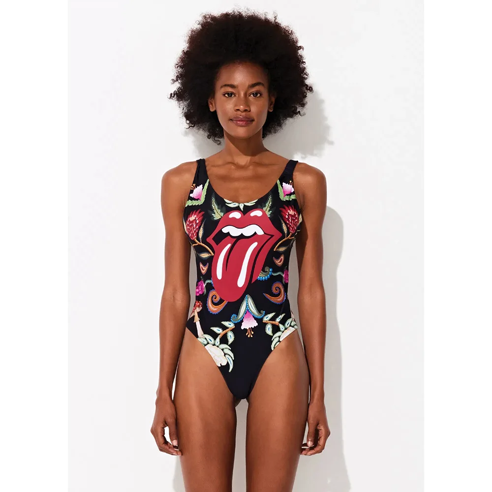 

2021 new swimsuit sexy leopard print one-piece swimsuit printed pattern bikini open back swimsuit women