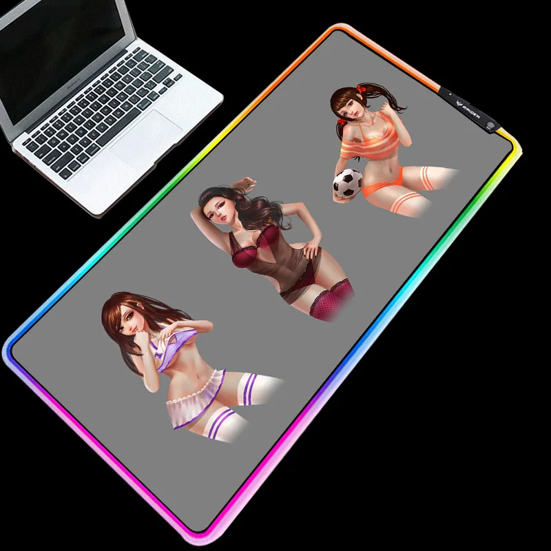Игровой коврик для мыши Mairuige перезаряжаемый RGB холодное свечение