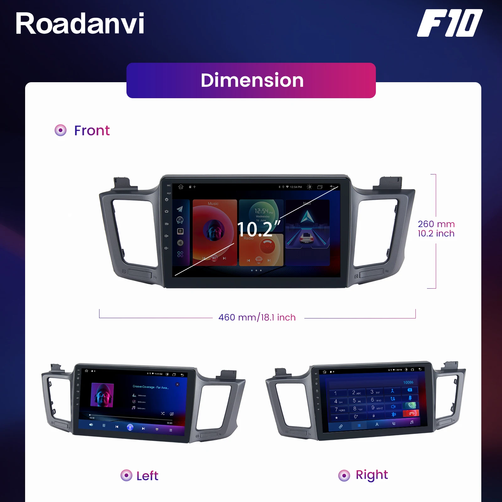Roadanvi 10 2 &quotIPS автомобильный 1 Din Android мультимедийный DSP радиоприемник для Toyota RAV4 2012