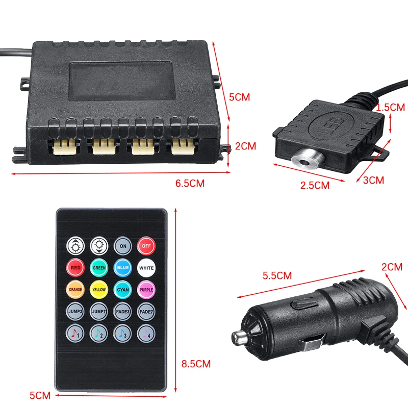 

Led Car Interior Ambient Atmosphere Light Rgb Neon Lamp DIY 4M Optic Fiber Band Auto Center Console Door Decorative Lights