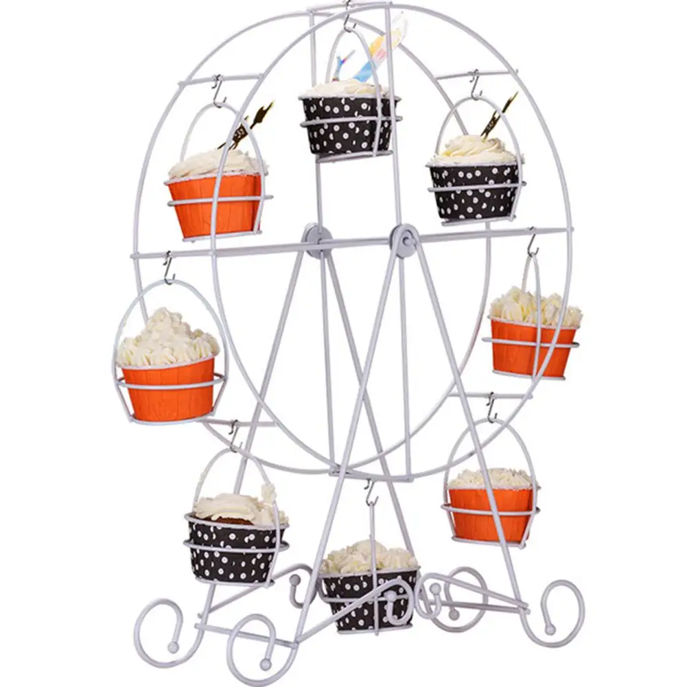 80% New Arrival 2021 Metal Ferris Wheel Cupcake Stand Wedding Birthday Party Cake Holder Display Rack | Дом и сад