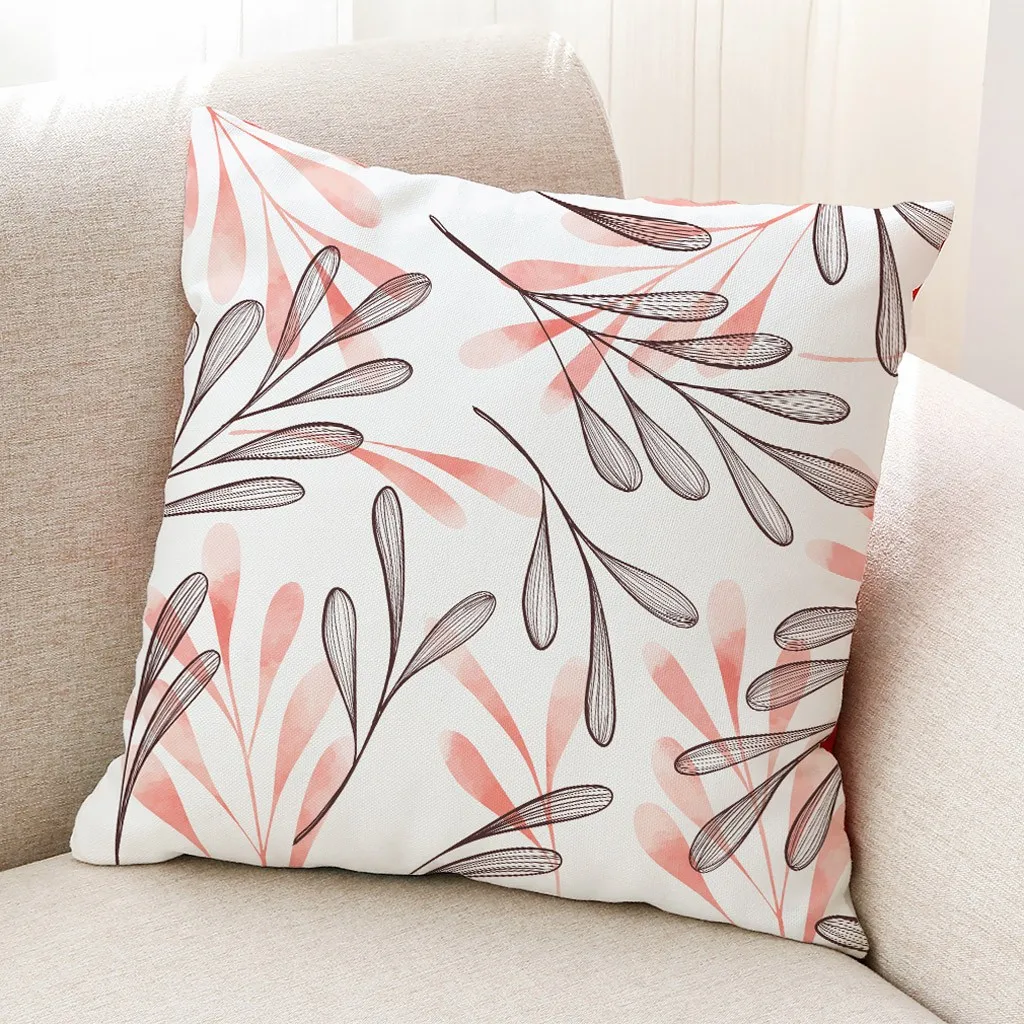 Чехол для подушки простой чехол с растительным узором дивана автомобиля