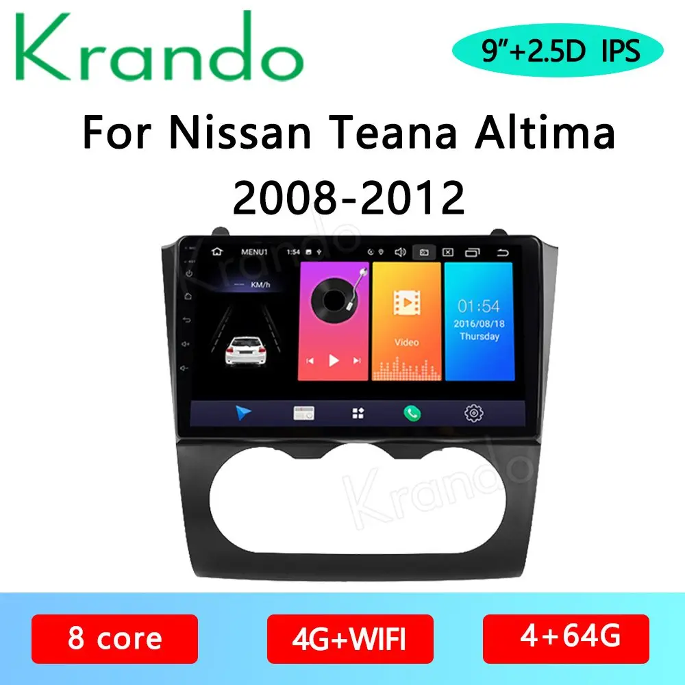 Krando Android 10 0 9 &quotIPS полный сенсорный автомобильный мультимедийный радио для Nissan Teana