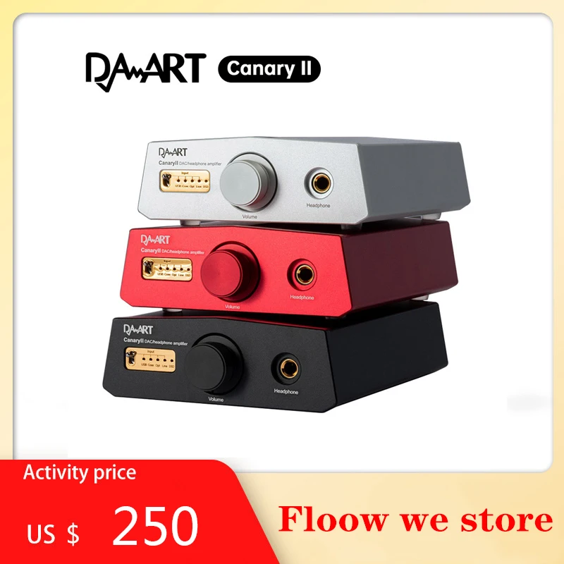 Amplificador de Fone de Ouvido Daart Yulong Canário Dsd512 Pcm768khz Dac Descodificação ii Ess9038q2m