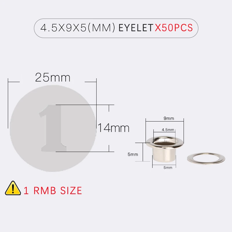 Металлические петли DIY 4 5 мм полые заклепки рекламные люверсы холщовые