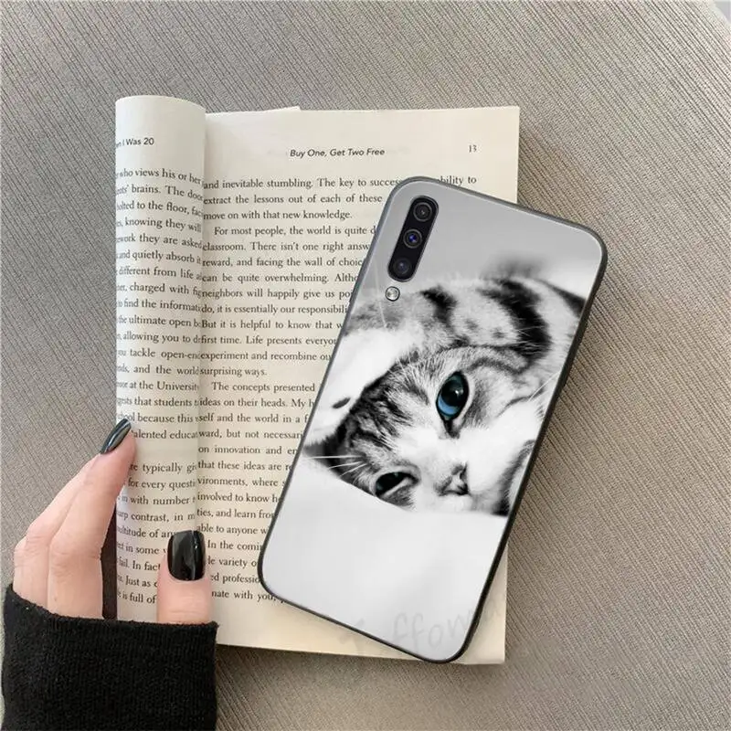 

cute cat Phone Cases For Samsung galaxy S 9 10 20 A 10 21 30 31 40 50 51 71 s note 20 j 4 2018 plus