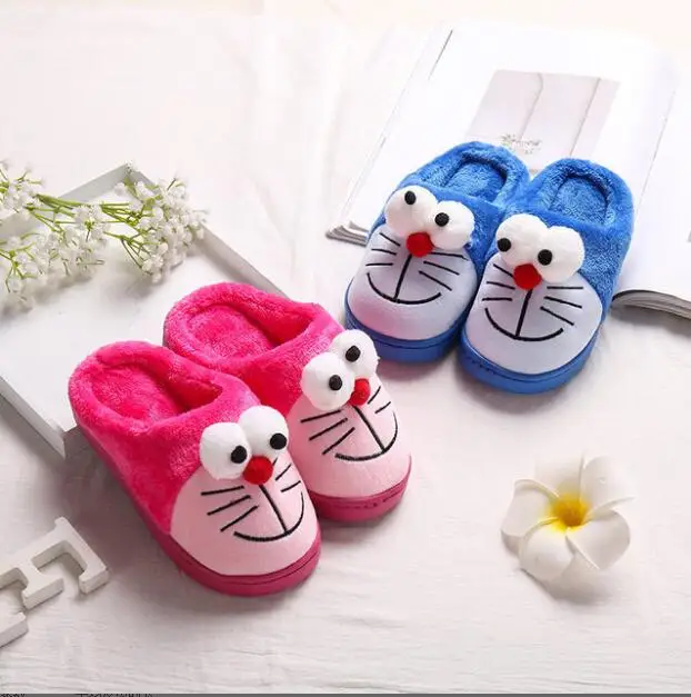 Новые милые детские хлопковые тапочки для девочек зимняя домашняя теплая