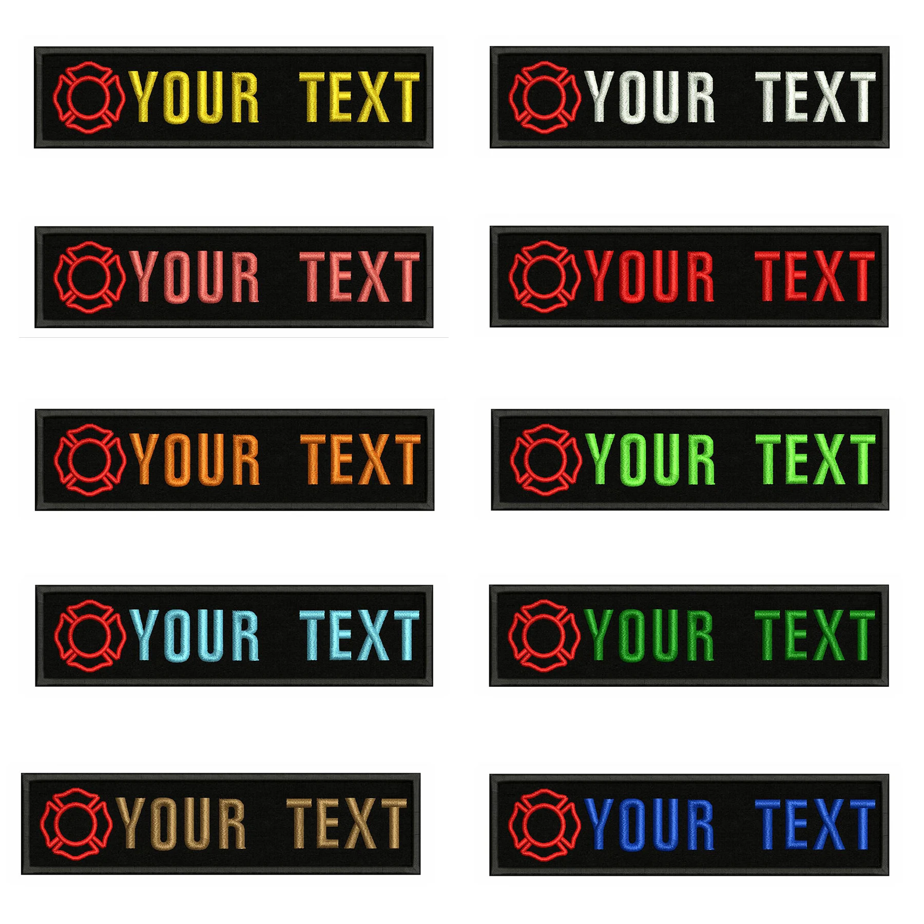 Противопожарный логотип 10X2.5cm вышивка пользовательское имя заплатка с текстом