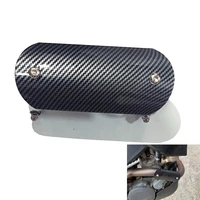 carbon fiber surface universal motorcycle exhaust muffler pipe leg protector heat shield cover guard stainless steel