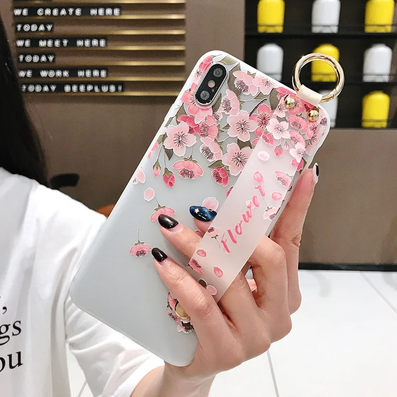 SoCouple Мягкий ТПУ чехол для Samsung Galaxy S8 S9 S10 плюс A20 A30 A40 A50 A60 A70 Note 8, 9, 10, плюс автомобильный держатель телефона ремешок чехол - Цвет: SK3-13WDFGreen