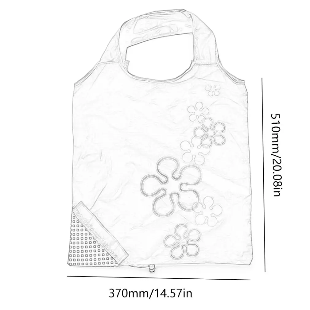 

Cute Strawberry Design Foldable Polyester Shopping Bag Environment Eco-Friendly Reusable Portable Handle Bag for Grocery