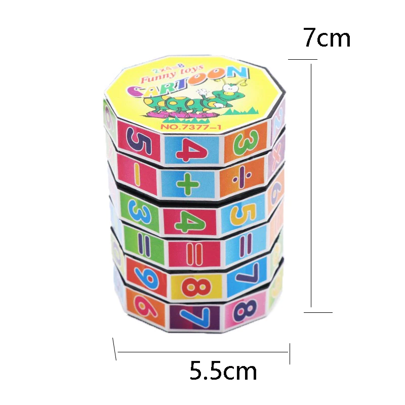 Learning Educational Montessori Math Toy Rotating number magic cube Puzzle Cube For Kids children Number arithmetic Training Fun | Игрушки и