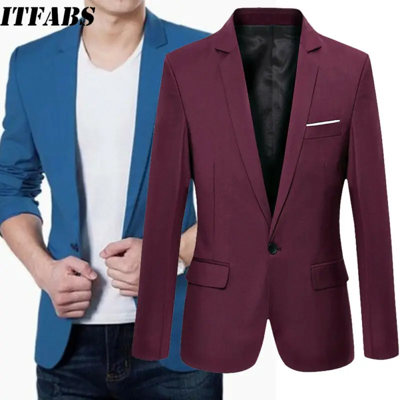 Мужской Блейзер повседневный приталенный офисный пиджак деловой Осень-зима 2019 |