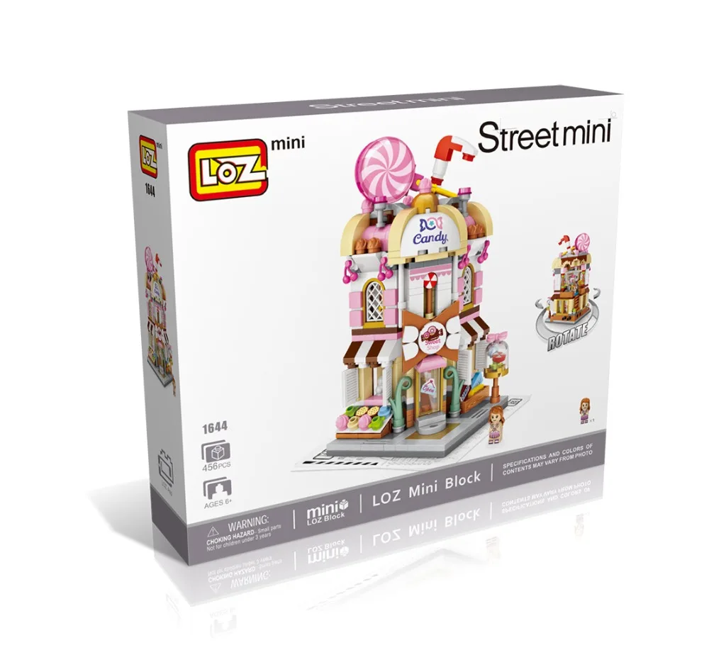 

LOZ Mini Blocks City View Nut shop toy store game hall candy stores Models Building block Christmas Toy for Children