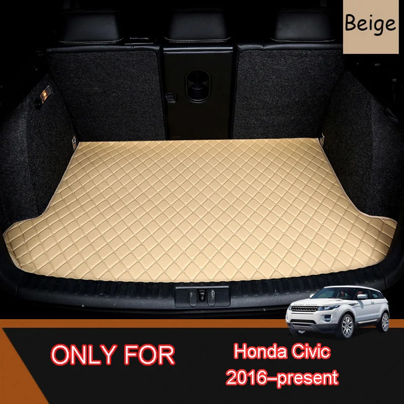 Leather Car Trunk Mat For Honda Civic 2016–present Boot Cargo Liner Tray Slip Rear Pad |