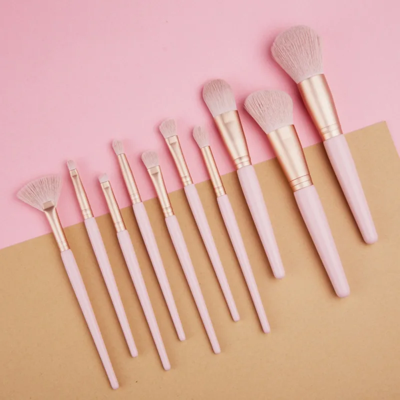 

10Pcs Makeup Brushes Set Powder Foundation Brush Blush Blending Eyeshadow Brush Lip Cosmetic Beauty Make Up Brushes Tool
