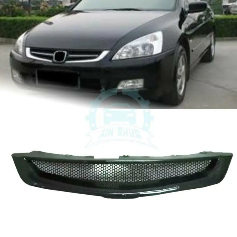 Для Honda Accord 7th 2003 2004 2005 2006 2007 передняя решетка сот из углеродного волокна