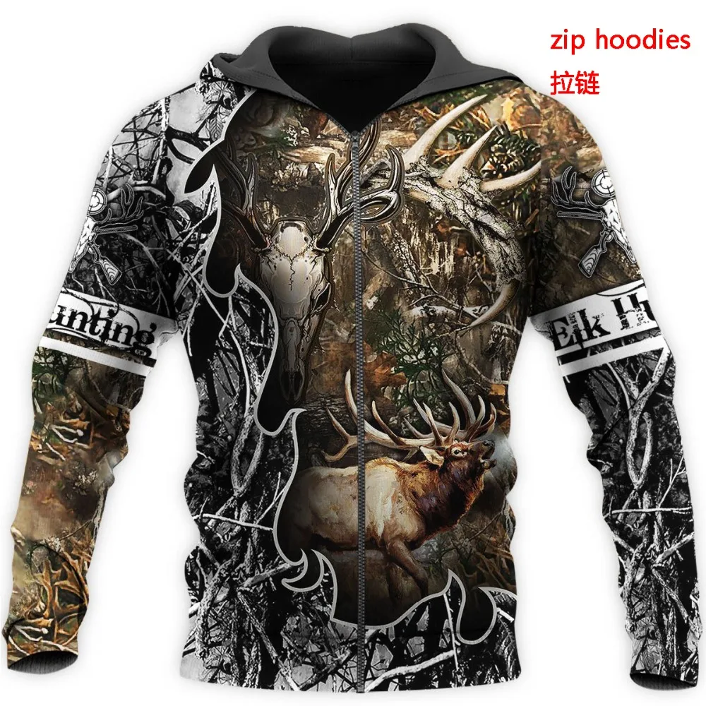 Liumaohua Camo AMO охотничьи Животные Олень искусство 3D толстовки с капюшоном Мужские и