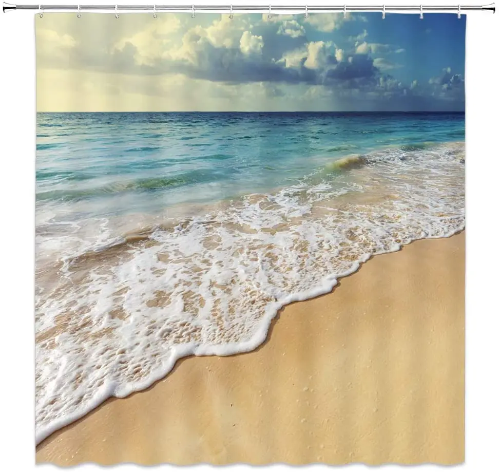 Шторы для душа с рисунком морской волны|Шторы душа| |