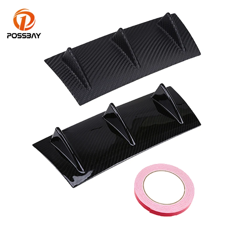 Автомобильный бампер POSSBAY из углеродного волокна автомобильный плавник Акула