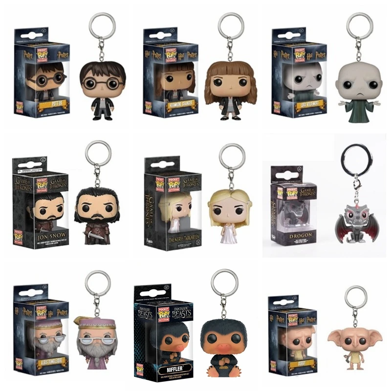 Funko поп Брелок Фигурки Игрушка Игра престолов Джон Сноу Харри Поттер