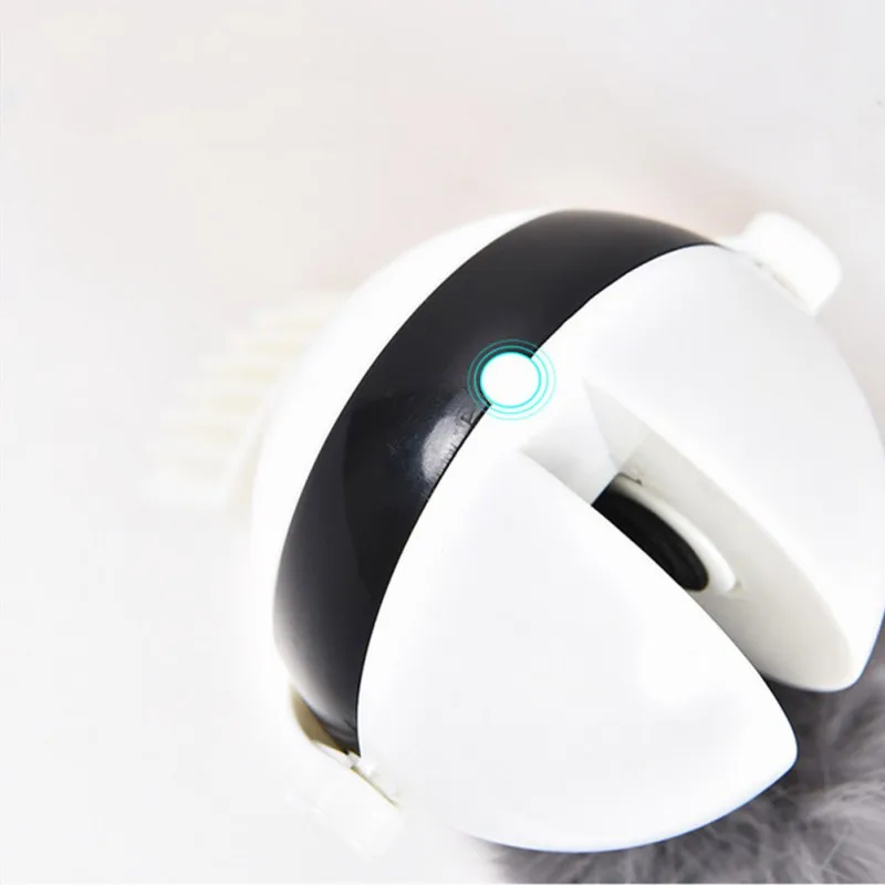 

New Electric Lifting Cat Interactive Toy Interactive Automatic Teaser Cat Plush Pompom Toy Electric Rotating Puzzle Pet Toy A01