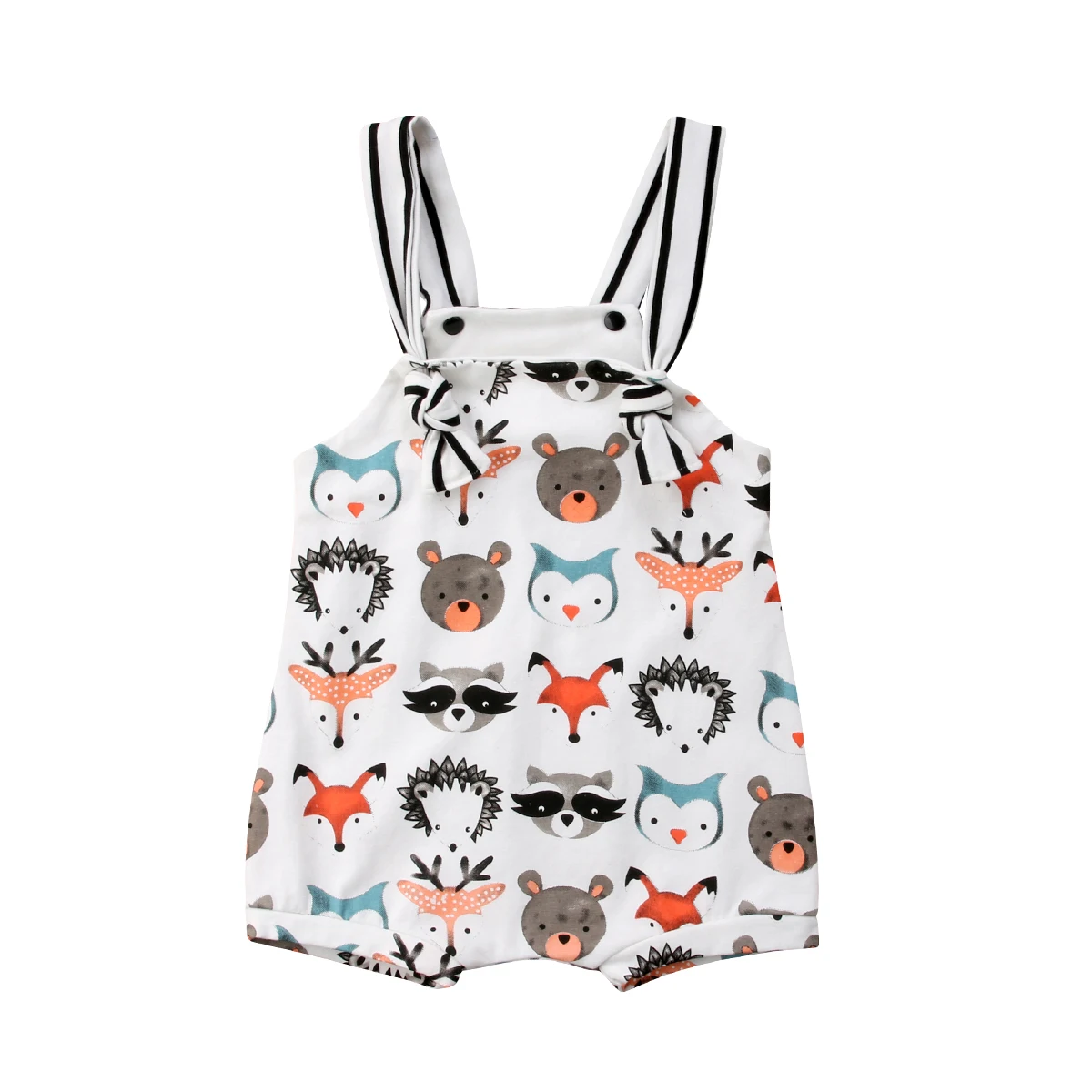 

Newborn Baby Girls Boys Clothes Rompers Summer Animal Printed Rompers Jumpsuits Sleeveless Sunsuit Playsuit 0-24M